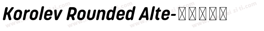 Korolev Rounded Alte字体转换